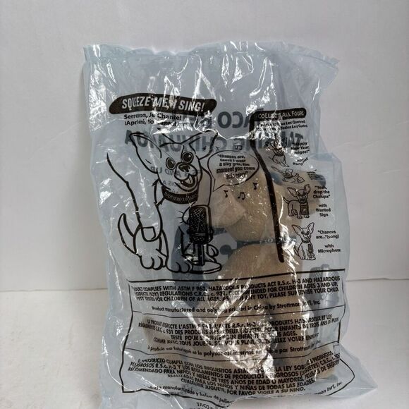 Vintage Taco Bell Talking Chihuahua / Singing With Microphone SEALED! - Picture 1 of 3